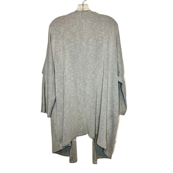 Donni Women’s‎ Ribbed Knit Duster Boho Minimalist Open Cardigan Grey One Size - Picture 2 of 8